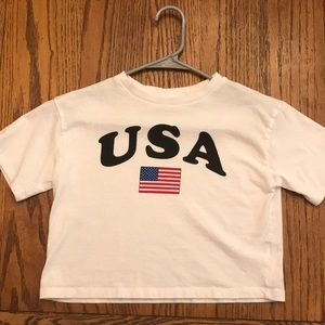 White USA T-shirt size XS-S